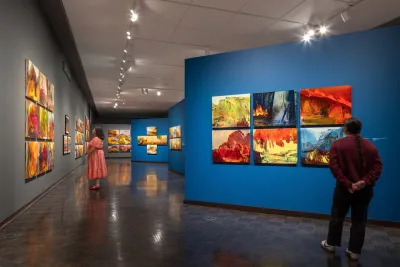 "James Lavadour: Land of Origin" is a retrospective devoted to the work of Oregon artist James Lavadour. The exhibit is on display at the Jordan Schnitzer Museum of Art on the University of Oregon campus in Eugene.Brian Davies "James Lavadour: Land of Origin" is a retrospective devoted to the work of Oregon artist James Lavadour. The exhibit is on display at the Jordan Schnitzer Museum of Art on the University of Oregon campus in Eugene.Brian Davies